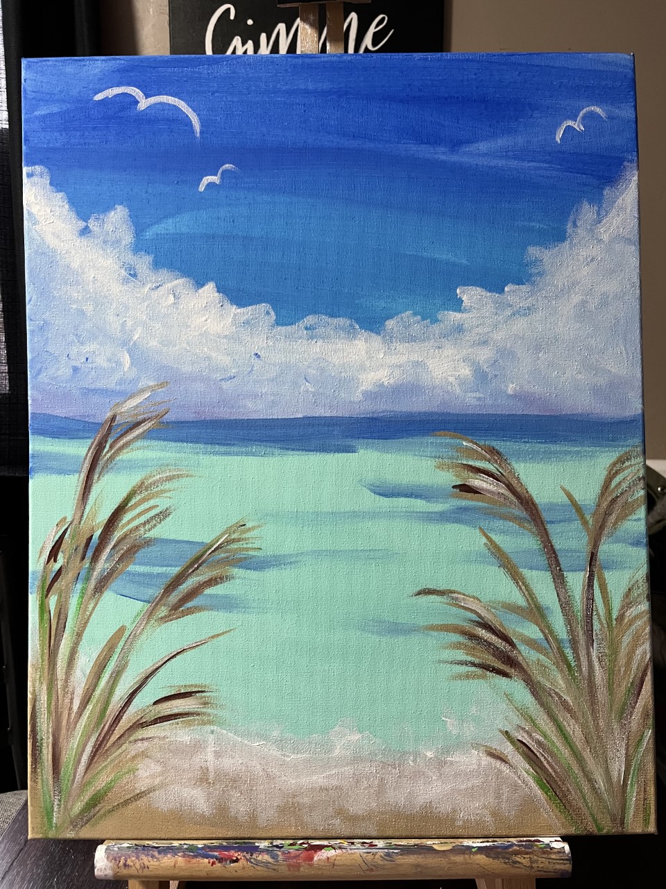 ocean-themed painting