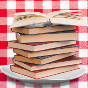 books on a plate