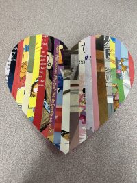 paper collage heart craft