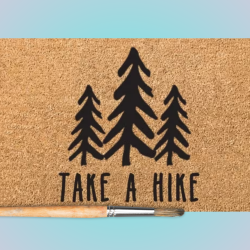 take a hike printed rug