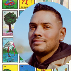 Loteria card with artist Neo Medina's profile photo