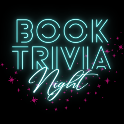 words book trivia in neon lights and stars