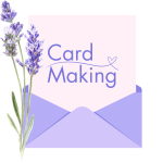 open envelope and lavender with text card making