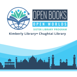 outline of pakistan with sister library logo