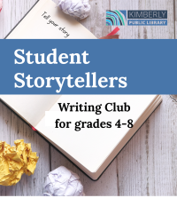 Student storytellers writing group for grades 4-8