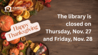 Library closed for Thanksgiving