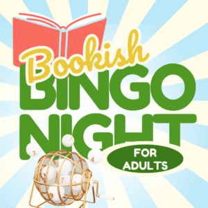 book with the text "bookish bingo night for adults"