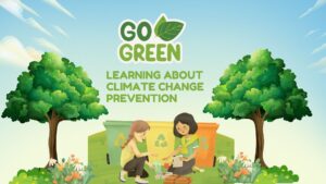 mom and daughter recycling