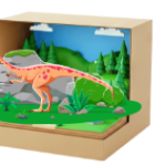 shoe box with dinosaur theme