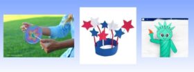 hat with stars and Statue of Liberty craft